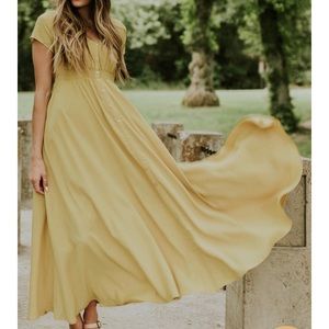 Roolee Button Yellow Maxi